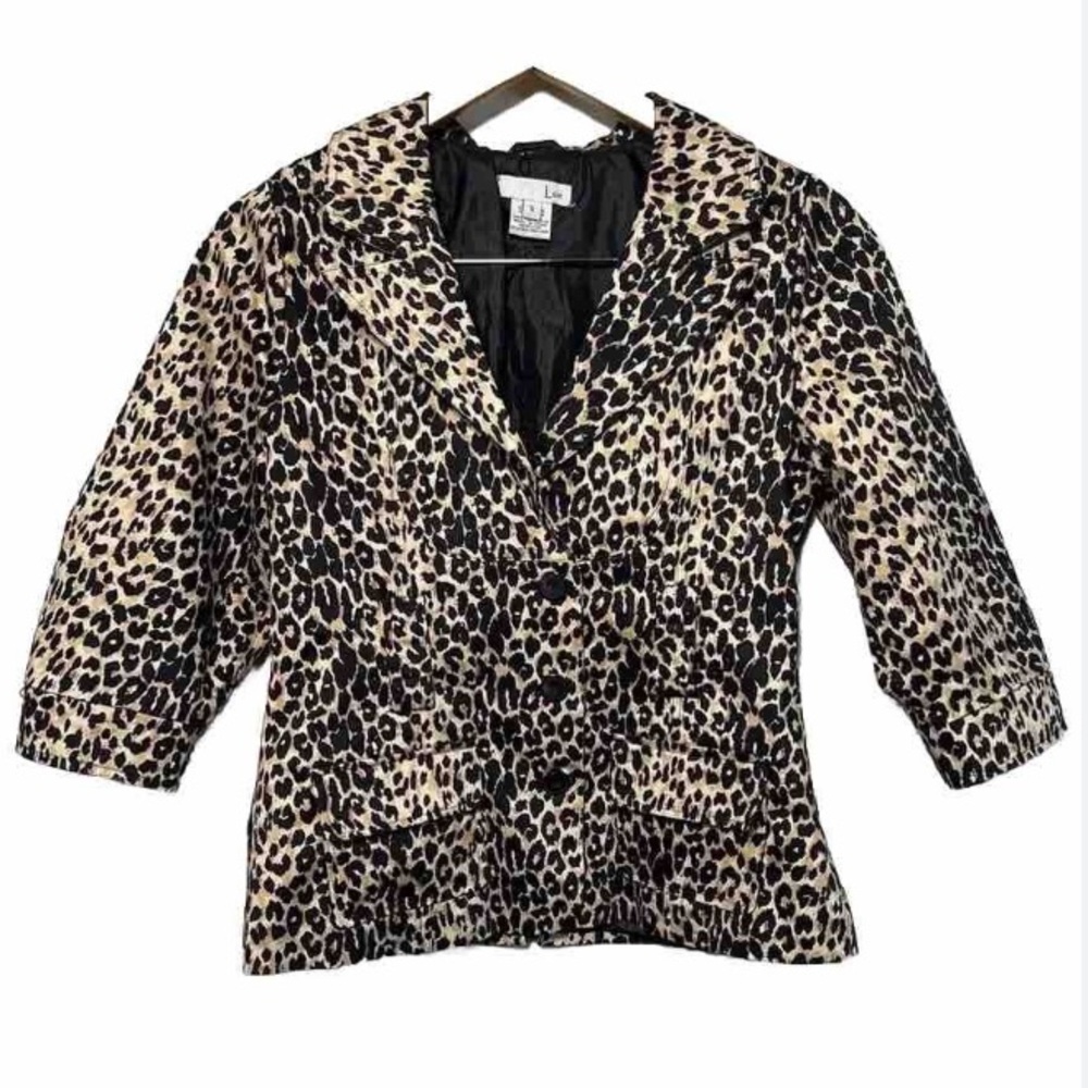 Luii Black and Cream Blazer with Notch Collar